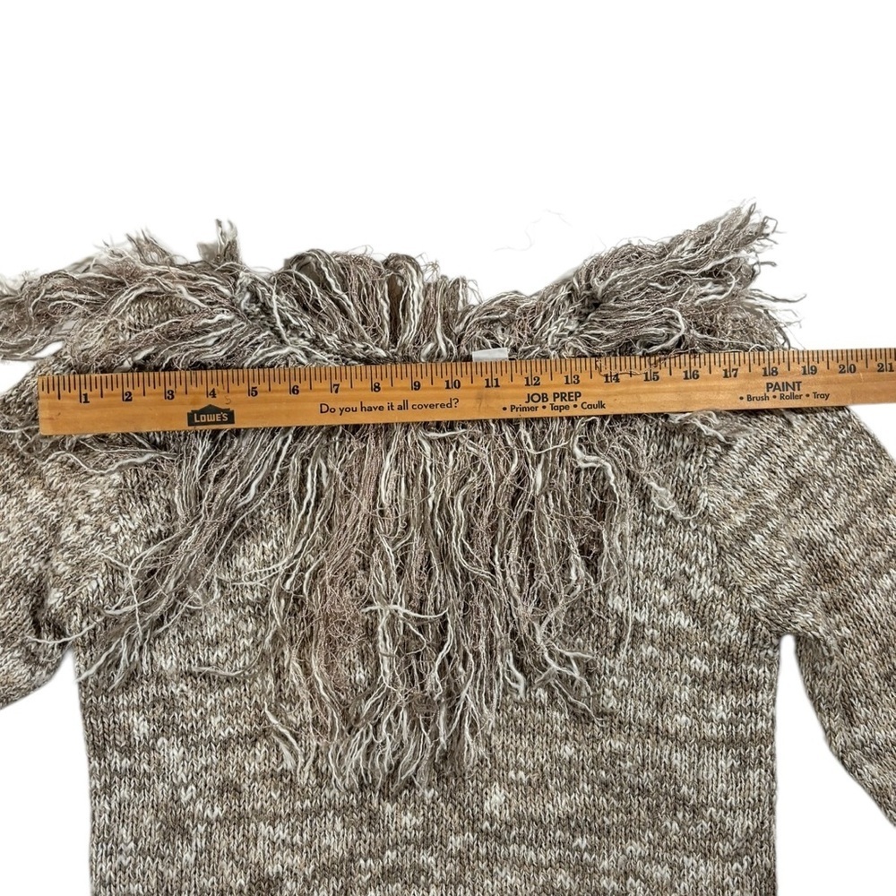 VTG Oatmeal Sweater Size S Boho Bohemian Lagenlook Neurtal - Picture 2 of 7